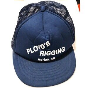 Men's Blue Trucker Hat Graphic Baseball Cap Snapback One Size adjustable strap